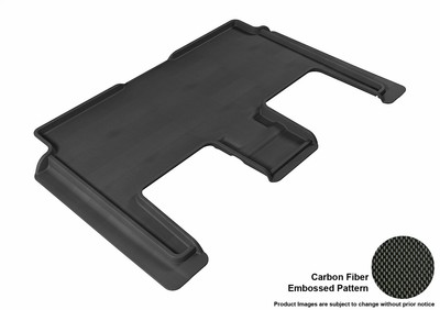 3D Maxpider Second Row Custom Fit All-Weather Floor Mat For Select Dodge Grand Caravan Models - Kagu Rubber (Black) (842132065362)