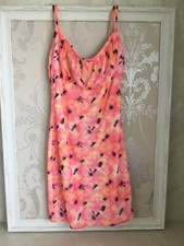 Pretty Little Thing Pink Patterned Print Strappy Summer Dress Size 6