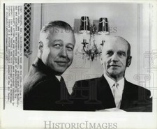 1965 Press Photo Baseball Executive Lee MacPhail, Commissioner William Eckert