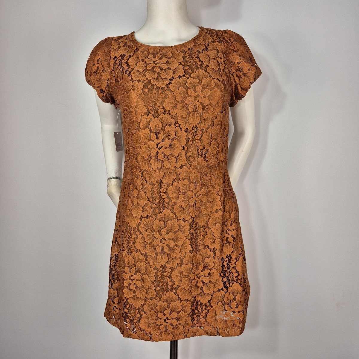 Free People Mini Dress Juniors Size S Lace Pretty Penny Brown Bru (21) | eBay Free People Mini Dress Juniors Size S Lace Pretty Penny Brown Bru (21) | eBay