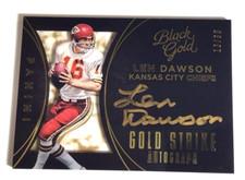 LEN DAWSON Auto  / 2015 Panini Black Gold #13/99 Nm-Mint /Kansas City Chiefs HOF