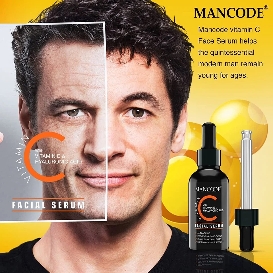 Mancode Vitamin C Facial Serum For Wrinkle Remover 50 Ml, - Image 3 of 4