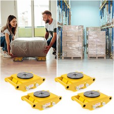 4Pcs Industrial Machinery Dolly 6T/13200 lbs Machinery Skate with 360° Rotation