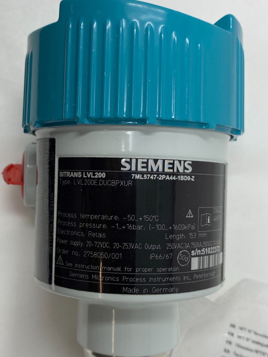 Siemens SITRANS LVL200 7ML5747-2PA44-1BA0-Z Vibrating Point
