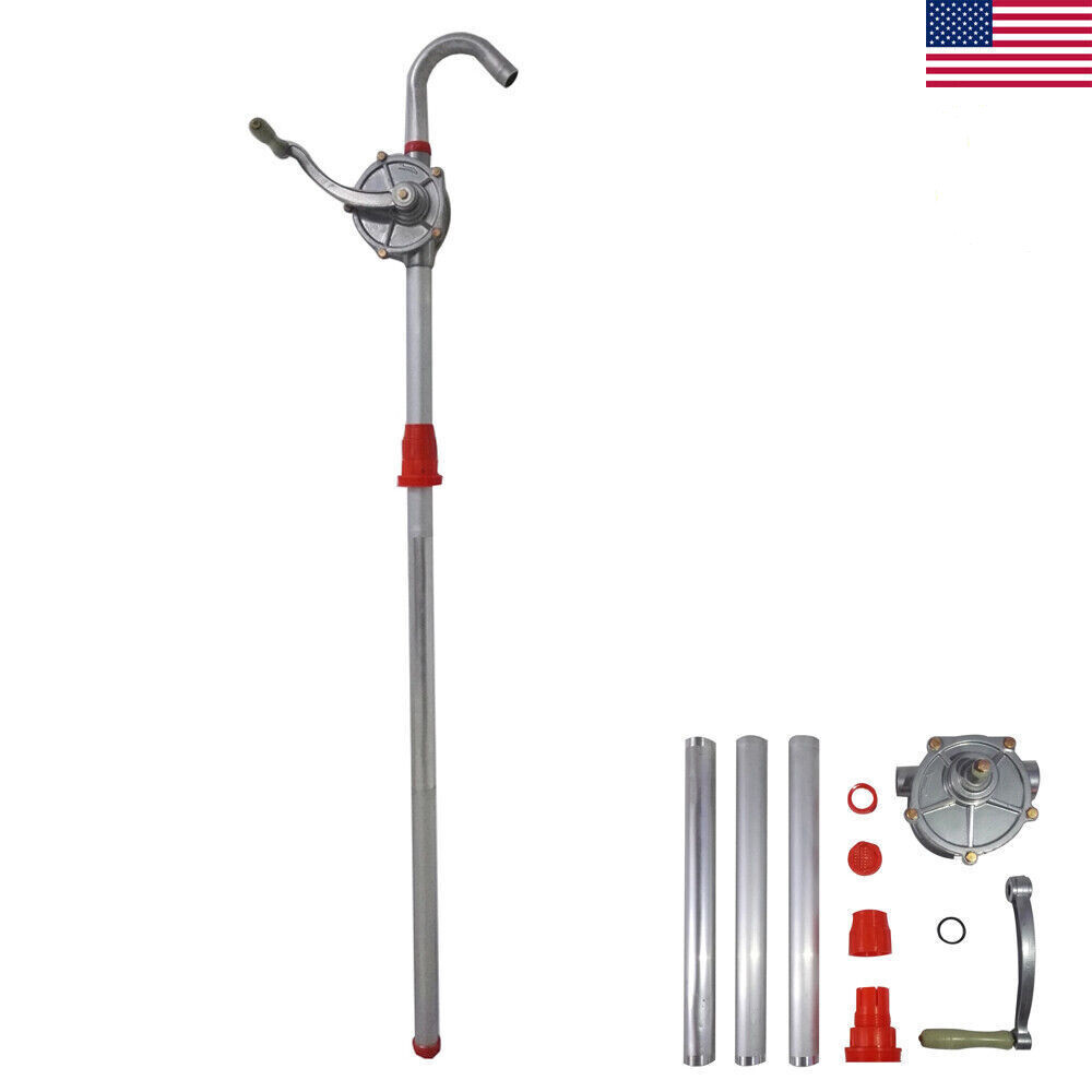 Selfpriming Dispenser Fuel Hand Pump Hand Crank Aluminum Alloy Rotary