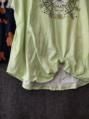 No Boundaries Lattice Tank + Tie Front Mint Green Graphic Tank Girls Size S 3-5 - Picture 9 of 11