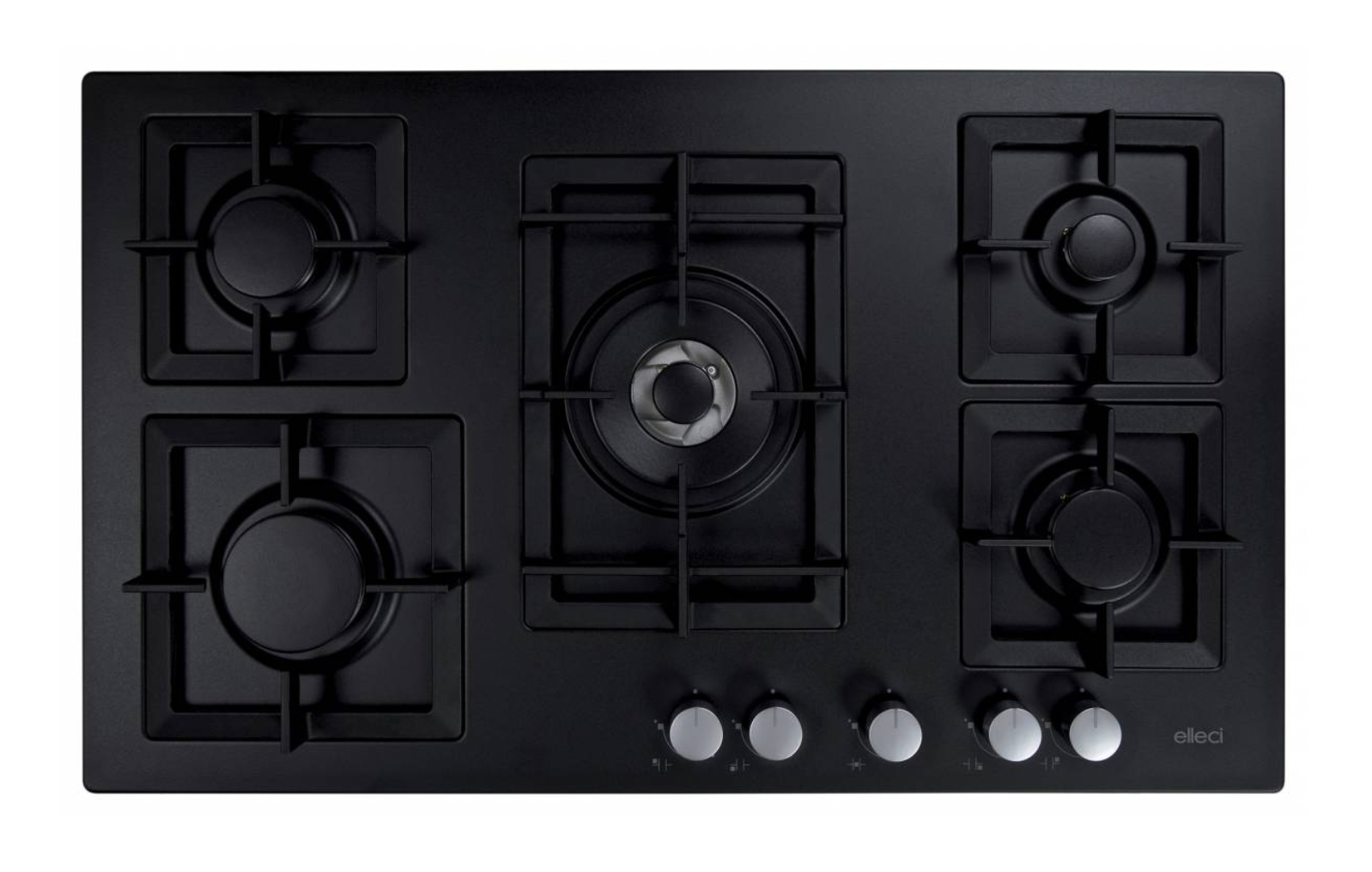 ELLECI PGSP90140CS PIANO COTTURA 5 BRUCIATOR GRANITEK MATT 90 CM GRIGLIE GHISA