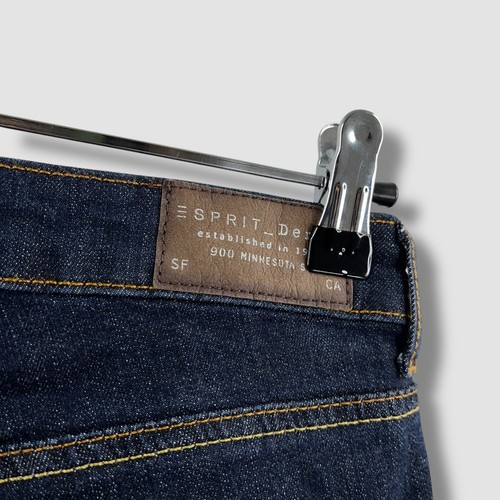 Pantalones de mezclilla ESPRIT para hombre azul oscuro índigo pierna recta TALLA W31 L32 - Imagen 8 de 8