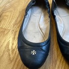 Tory Burch Ballet Flats Black Small Gold Logo Shoes Size 9 — photo 2