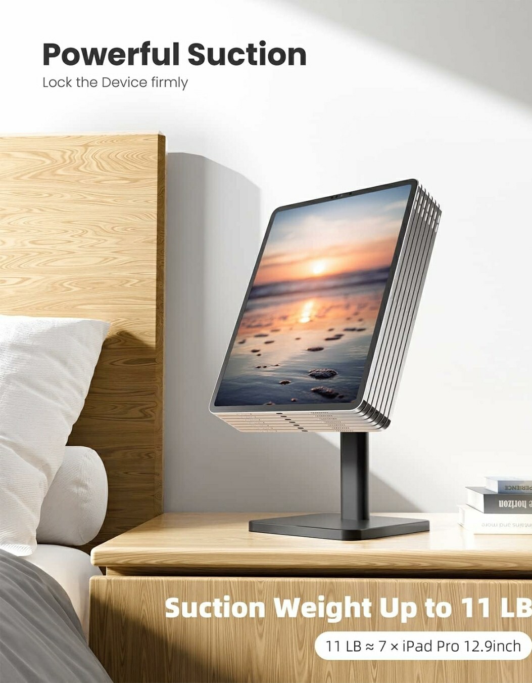 Sucteasy Adjustable Phone Stand, Automatic Suction Phone Mount, Phone