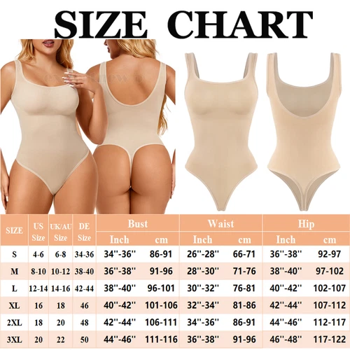 Plus Size Slimming Vest Wide Collar Type High Elastic Bodysuit Shapewear Yoga - Picture 17 of 23