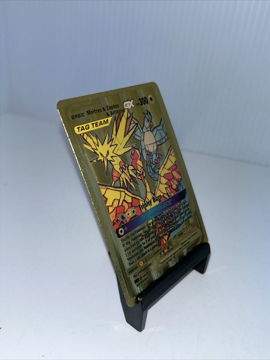 Sky Legends GX Metal Gold Shiny Card- Gold Foil Pokemon Card