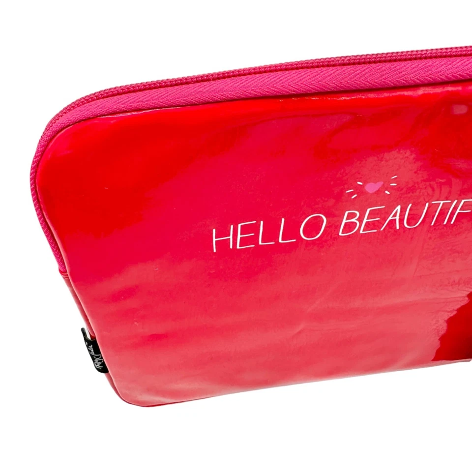 Happy Jackson Tablet Case Red Hello Beautiful Shiny Vinyl Padded Pink Inside NWT - Image 2 of 4