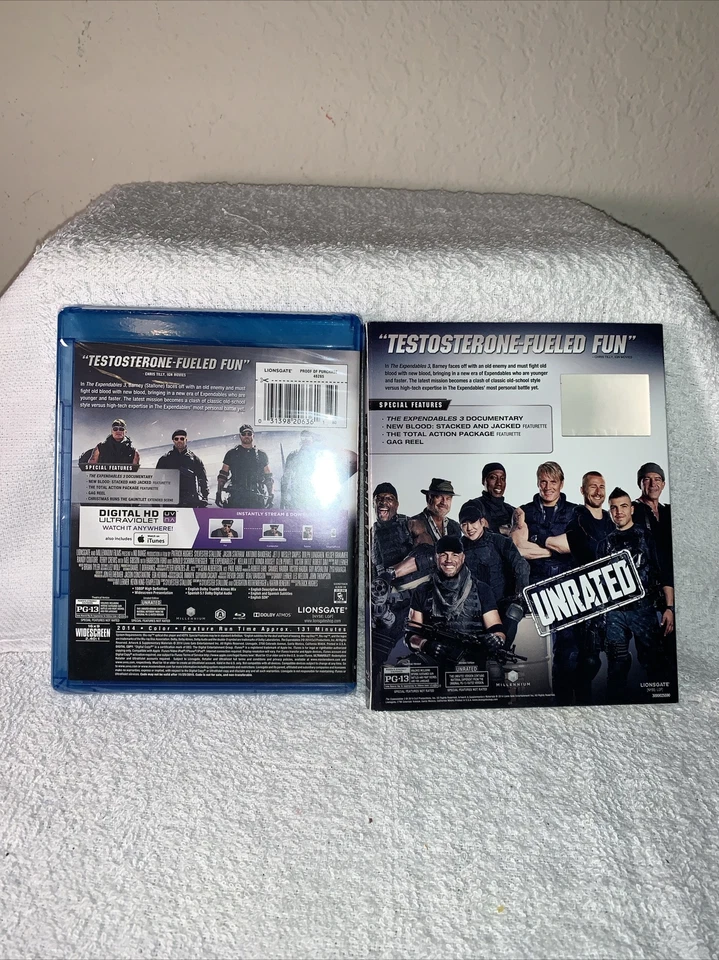 NEW EXPENDABLES 3 ON BLU-RAY+DVD+HD ULTRAVIOLET! W-SLIP COVER! FACTORY SEALED! - Image 4 of 4