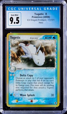 2006 Togetic Delta Species Pokemon EX Dragon Frontiers 11/101 Holo CGC ...