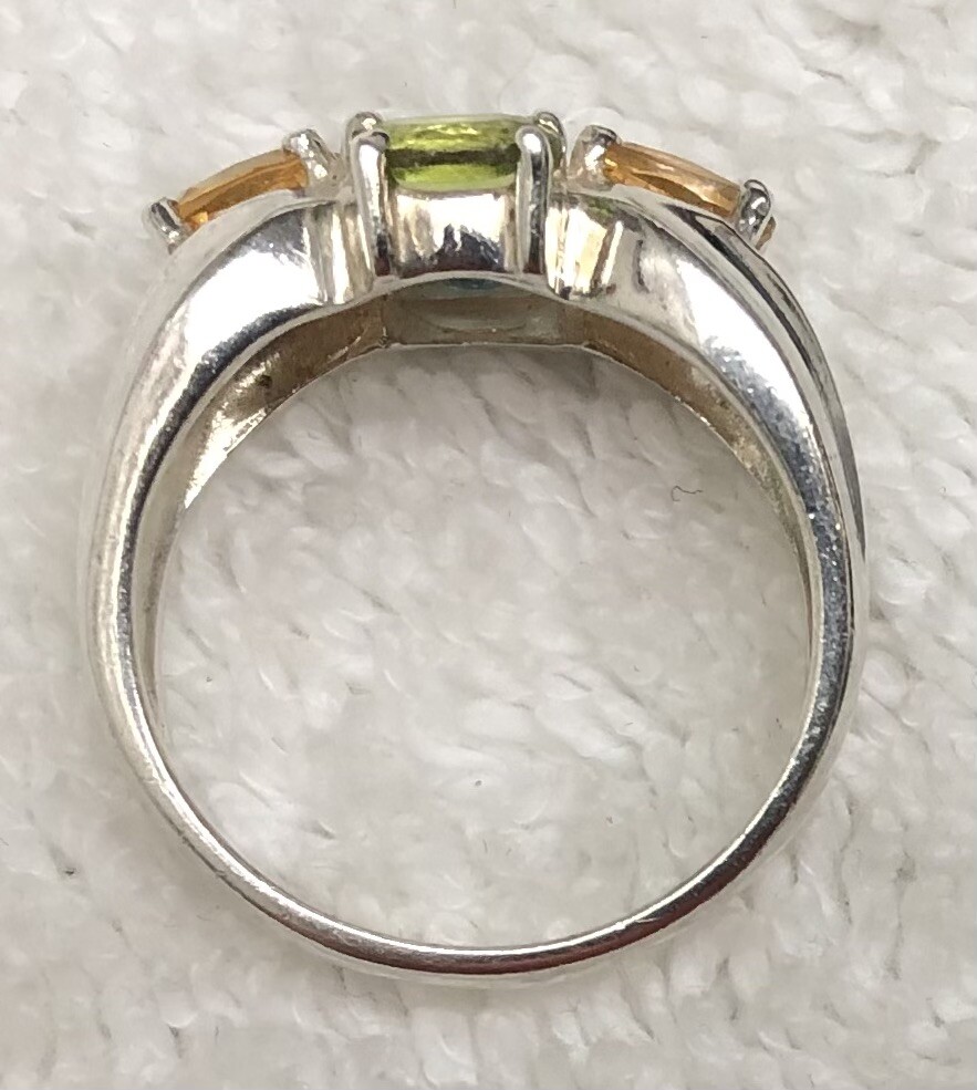 Sterling Silver (925) Multi Gemstone Ring - image 9