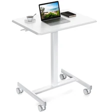 Standing Desk Adjustable Height, Rolling Desk, Small Study Desk, Mobile Table