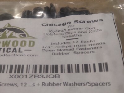  Black Chicago Screws 12 Sets Rubber Washers/Spacers 1/4''(see the pic for detail