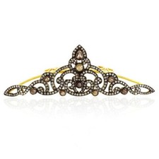 925 Sterling Silver 3.4Ct Pave Diamond Tiara Unique Design Diamond Tiara For Her