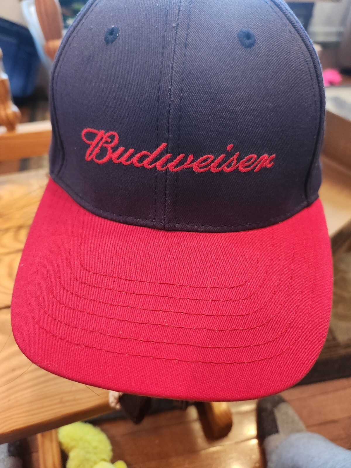 Budweiser Embroidered Script Ball Cap Trucker Hat… - image 1
