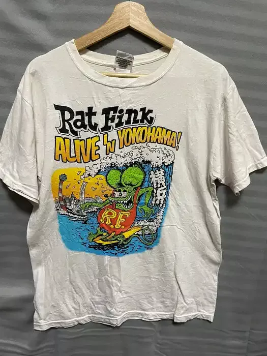 Vintage Rat Fink Shirt by Ed Roth Alive in Yokohama Shirt Men Women KV9041