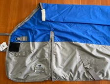 SmartPak Classic Waterproof Horse Turnout Sheet 0g Lite - 87"  ROYAL/GREY
