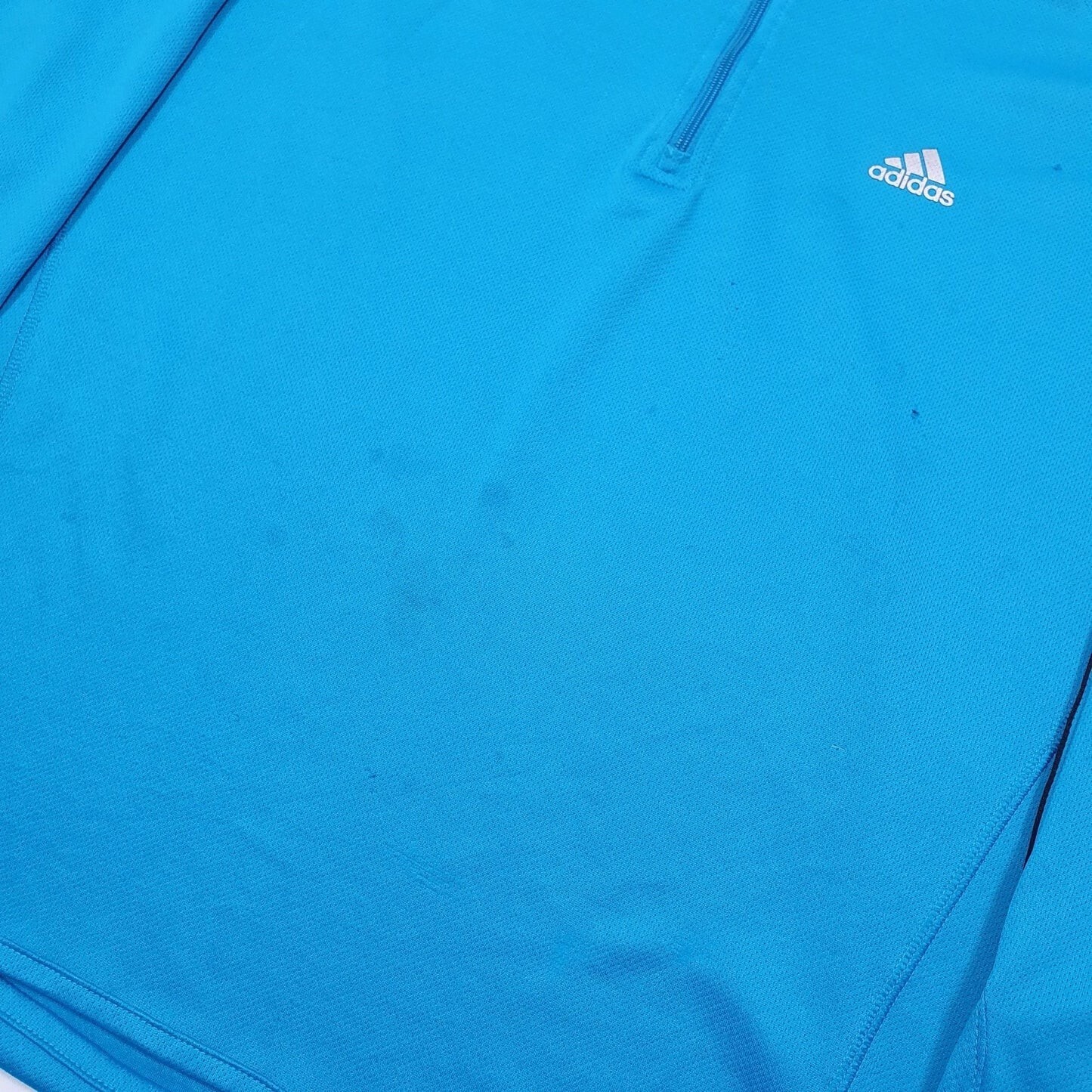 Womens ADIDAS Activewear Polyester 1/4 Quarter Zip Jumper Sweatshirt L image 4