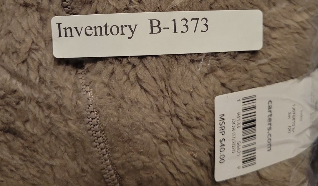 Carter's Unisex Baby Hooded Sherpa Pram Brown Size 3 Months NWT