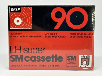 BASF LH 90 Super cbox system Leerkassette audio cassette tape NOS OVP