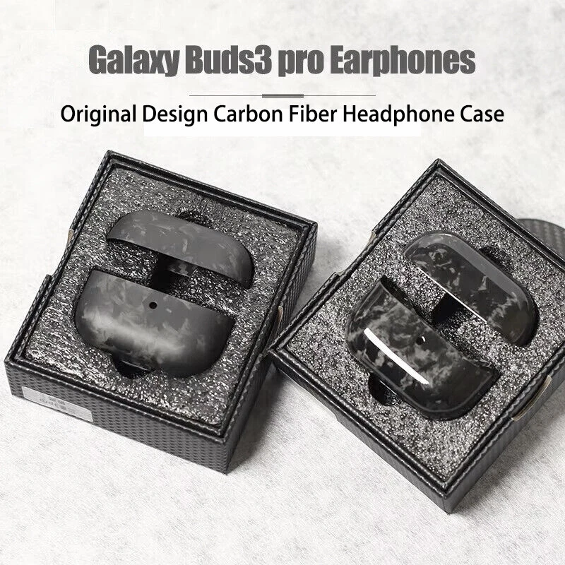 for Samsung Galaxy Buds3 Pro/ 3 Genuine Carbon Fiber Case Armor Protective Cover - Image 2 of 4