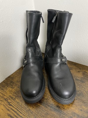 Ariat Metal Mount Harness Boots Women 8.5C Black Waterproof Leather Motorcycle