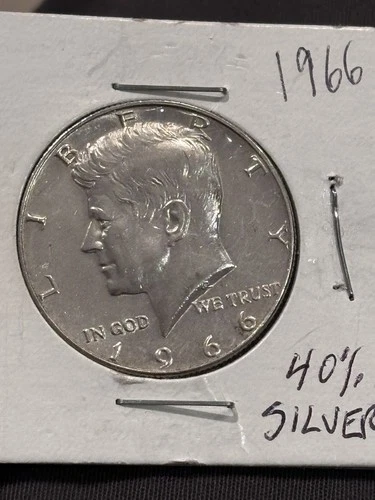 1966 AU Kennedy 40% Silver Half Dollar