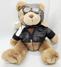 Artistic Toys Teddy Bear Pilot w/ Aviator Bomber Jacket  Goggles 9" Plush