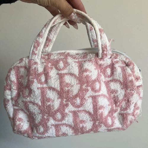 Sac à main Christian Dior trotteur rose pile vintage objet rare