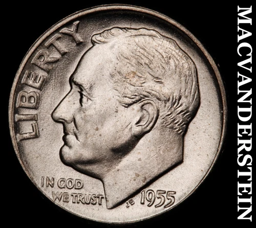 1955 Silver Roosevelt Dime-Choice Gem BU Lustrous No Reserve #i5812