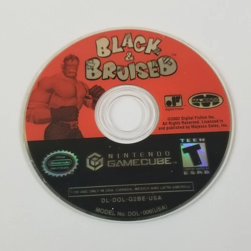 Black & Bruised Gamecube game disc only Tested Works