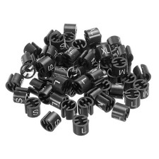 Clothes Hanger Marker S/M/L/XL Size Fit Hanger Rod Black, Pack of 100