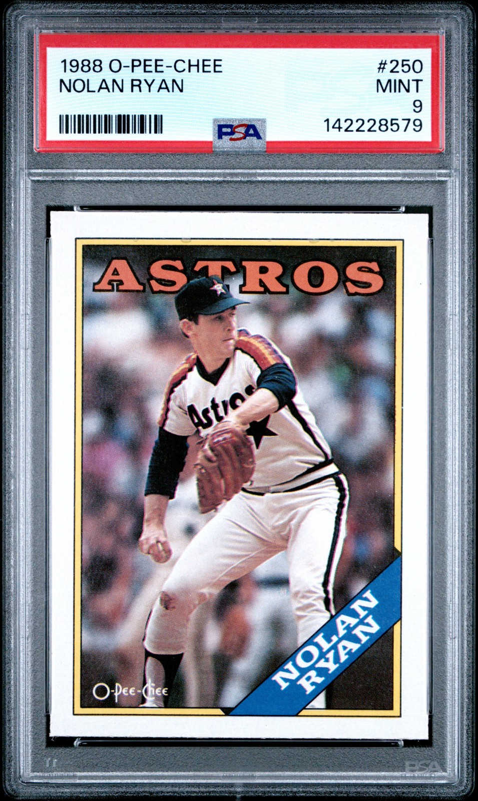 1988 O-PEE-CHEE #250 NOLAN RYAN PSA 9