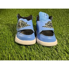 Nike Air Jordan 1 Crib Booties Toddler Baby Shoes Light Blue White Black 3C