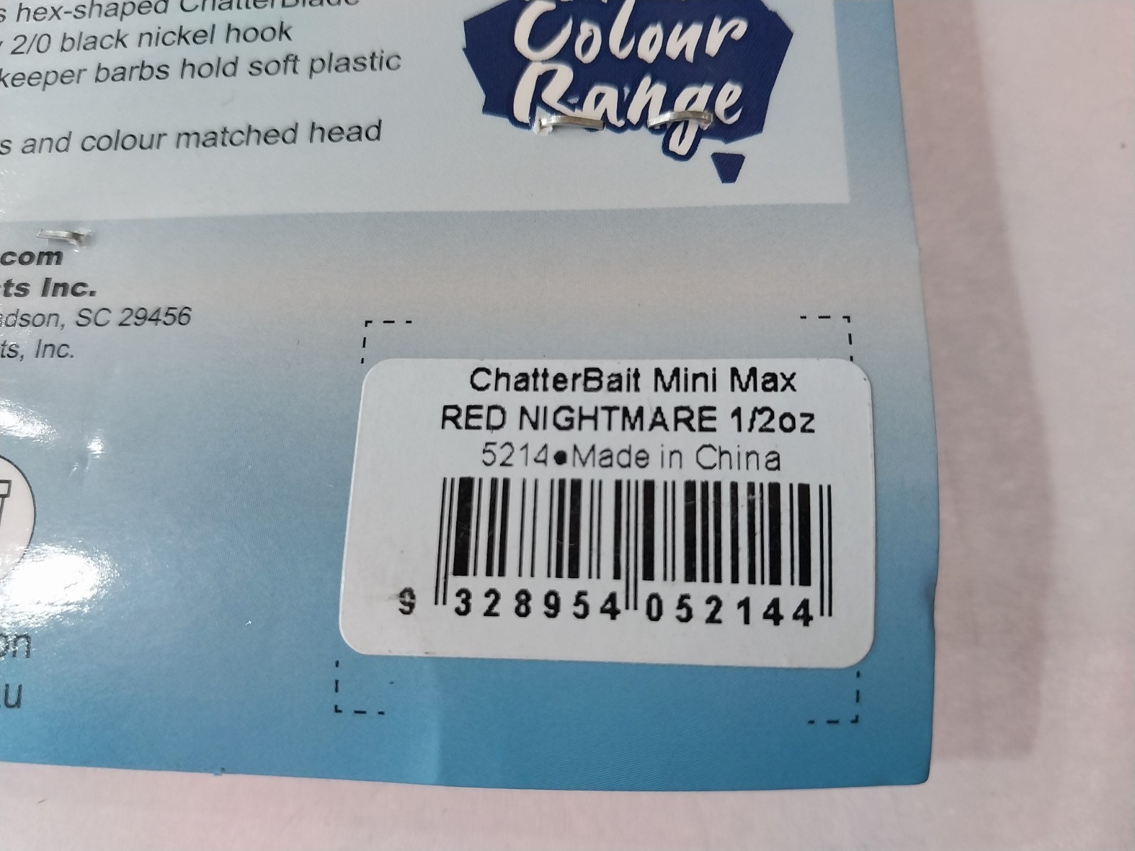 ZMan Chatterbait Mini Max 1/2oz Red Nightmare Fishing Lure - Image 4