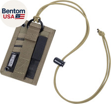 Tactical ID Card Holder Hook  Loop Patch Badge Holder Neck Lanyard Key Ring and