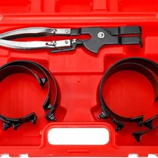 Piston Ring Compressor Kit Cylinder Installer with 1 PC Plier & 6 Bands Tool Set