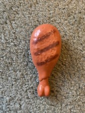 Vintage Fisher Price Fun With Food BBQ Grilled Chicken Leg Drumstick Char Marks