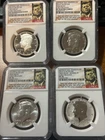 2014 W REVERSE PROOF SILVER KENNEDY NGC PF70 SP70 PL 50TH ANNIVERSARY 4 COIN SET