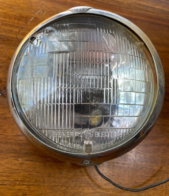 Vintage Unity F1 Fog Light Lamp 6-1/4 diameter Chrome 12V Untested