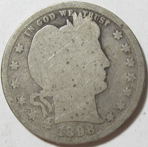 1898 Barber Quarter - 90% Silver - #1110846-3