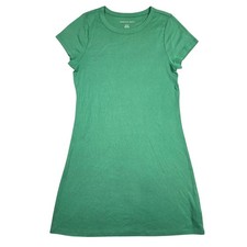 American Eagle Green Short Sleeve T-Shirt Mini Dress Womens M Boho Summer Beach