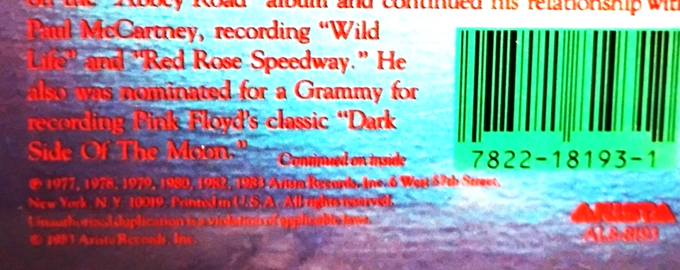 (NEW) ALAN PARSONS PROJECT "BEST OF" (RARE VINYL / 1ST REL-1983/ MINT/MINT) - Image 2 of 4