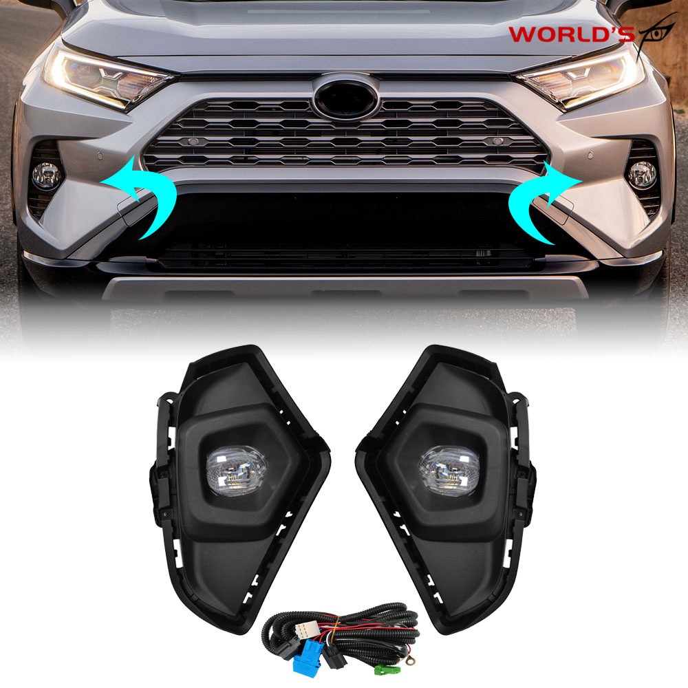 Passenger+Driver Side LED Fog Lights Lamp Fit For Toyota Rav4 LE