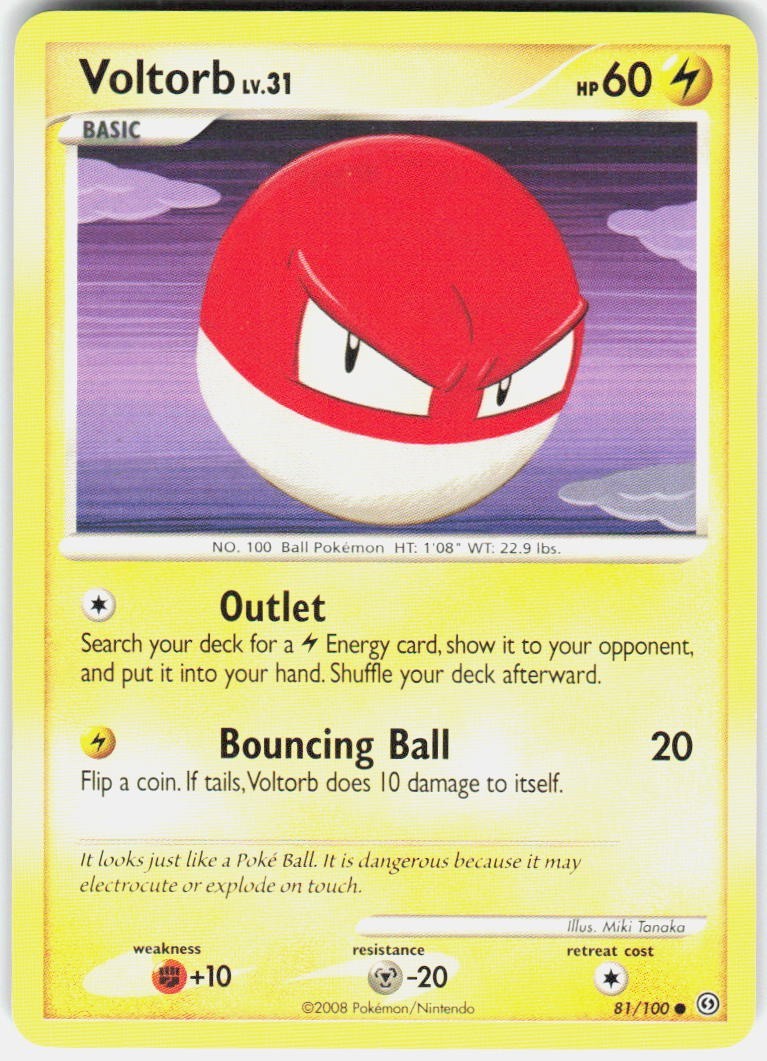 Voltorb (81) 81/100 Common Stormfront Pokemon EN NM